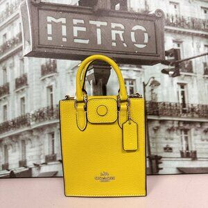 Coach CJ501 North South Mini Tote With Signature Canvas